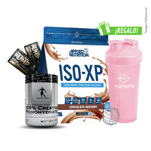 Cargar imagen en el visor de la galería, Pack ISO XP 1kg + Creatina Kevin Levrone 300gr + 02 Sachets SHAABOOM PUMP + Shaker 600mL