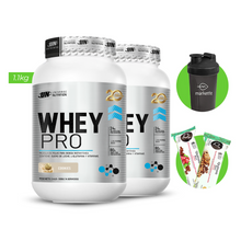 Cargar imagen en el visor de la galería, 2 PROTEINAS WHEY PRO UNIVERSE NUTRITION 1.1KG UN + REGALOS