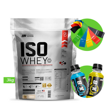 Cargar imagen en el visor de la galería, ISO WHEY 3KG PROTEÍNA UN + REGALOS