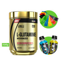 Cargar imagen en el visor de la galería, L-GLUTAMINE MICRONIZED 500GR LEVEL PRO