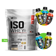 Cargar imagen en el visor de la galería, ISO WHEY 3KG PROTEÍNA UN + REGALOS