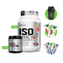Cargar imagen en el visor de la galería, ISO WHEY 1.1KG PROTEÍNA UN + 100% CREATINA 250 GR UN + REGALOS
