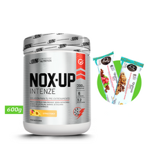 Cargar imagen en el visor de la galería, NOX UP INTENZE 600GR PRE ENTRENO UN + REGALOS