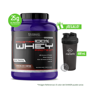 Proteina Prostar 100% Whey Ultime Nutrition 2.39Kg + Regalo