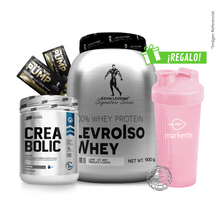 Cargar imagen en el visor de la galería, Pack LevroIso Whey 900gr + Creabolic 500gr + 02 Sachets SHAABOOM PUMP + Shaker 600mL
