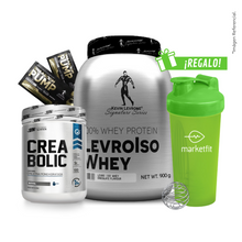 Cargar imagen en el visor de la galería, Pack LevroIso Whey 900gr + Creabolic 500gr + 02 Sachets SHAABOOM PUMP + Shaker 600mL
