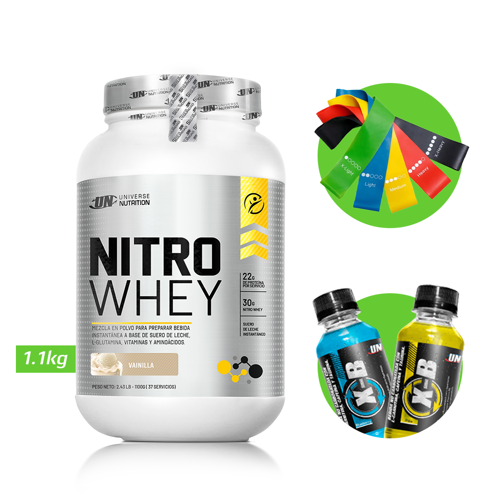 NITRO WHEY 1.1KG PROTEÍNA UN + REGALOS