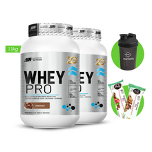 Cargar imagen en el visor de la galería, 2 PROTEINAS WHEY PRO UNIVERSE NUTRITION 1.1KG UN + REGALOS
