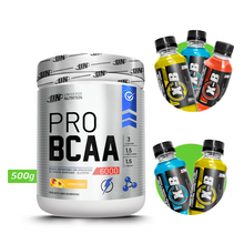 Cargar imagen en el visor de la galería, PRO BCAA 6000 500GR AMINOÁCIDOS UN + REGALOS
