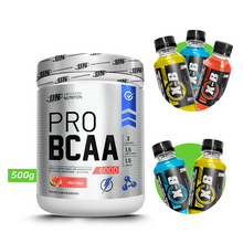 Cargar imagen en el visor de la galería, PRO BCAA 6000 500GR AMINOÁCIDOS UN + REGALOS
