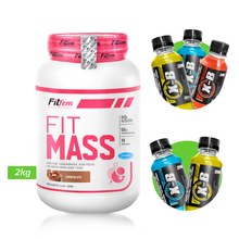 Cargar imagen en el visor de la galería, FIT MASS 2KG GANADOR DE MASA FITFEM + REGALOS
