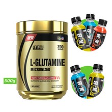 Cargar imagen en el visor de la galería, L-GLUTAMINE MICRONIZED 500GR LEVEL PRO
