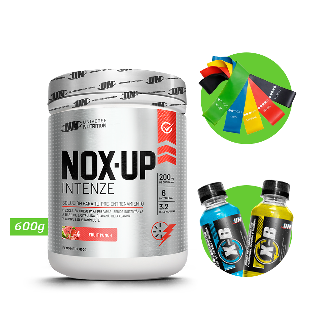 NOX UP INTENZE 600GR PRE ENTRENO UN + REGALOS
