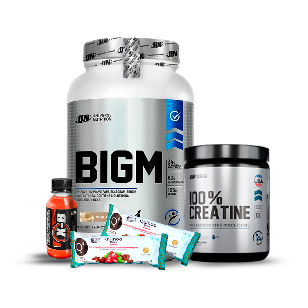 Promo Ganador de peso BIGM UN 2kg + Creatina 100% UN  250gr + REGALOS