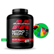 Cargar imagen en el visor de la galería, Nitro Tech 100% Whey Gold Muscletech  5Lb Con Regalo
