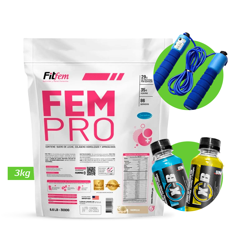 Proteína FemPro FitFem 3kg + Regalos