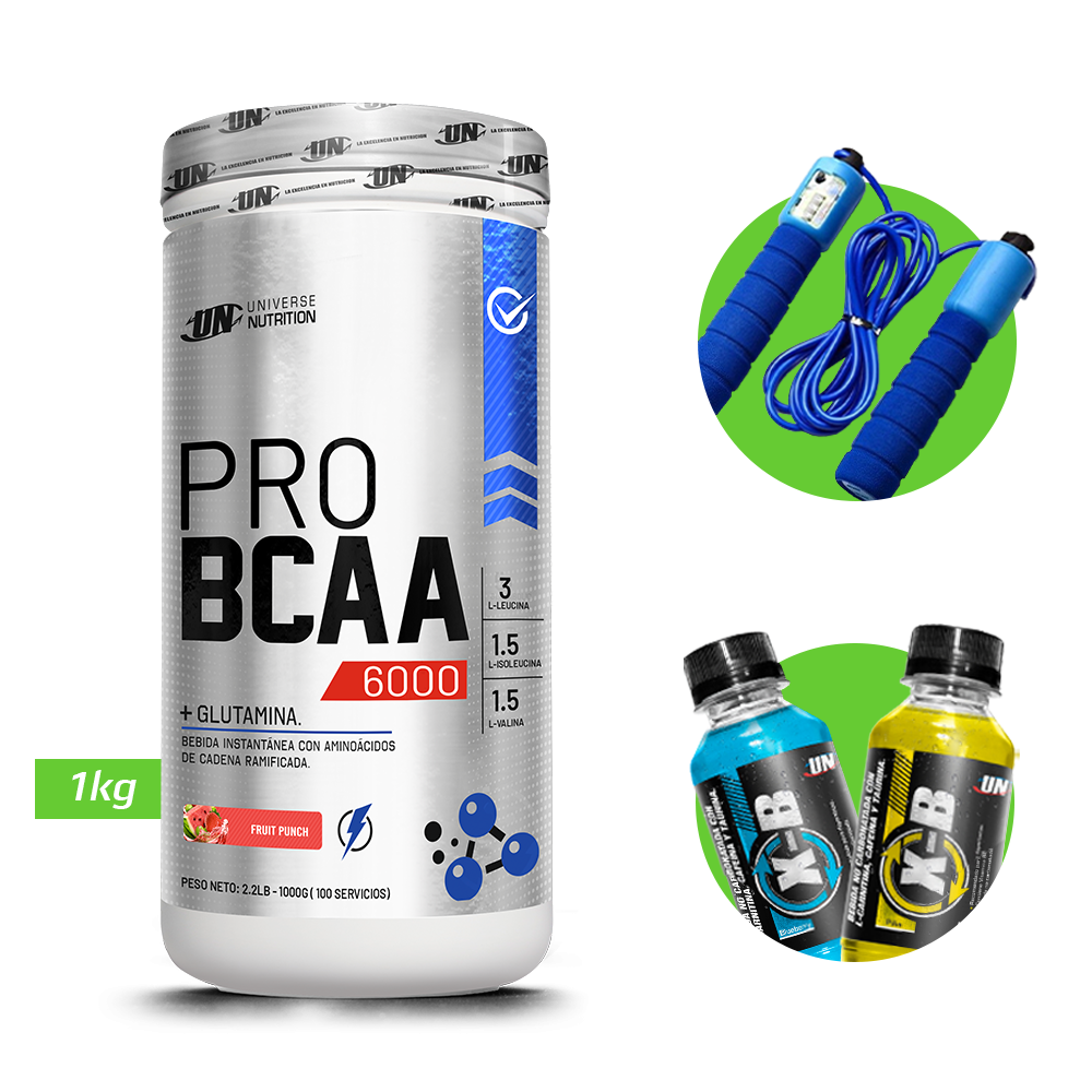 PRO BCAA 1KG AMINOÁCIDOS UN + REGALOS