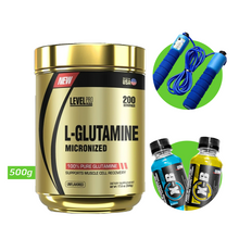 Cargar imagen en el visor de la galería, L-GLUTAMINE MICRONIZED 500GR LEVEL PRO
