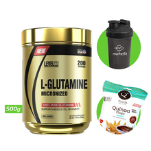 Cargar imagen en el visor de la galería, L-GLUTAMINE MICRONIZED 500GR LEVEL PRO

