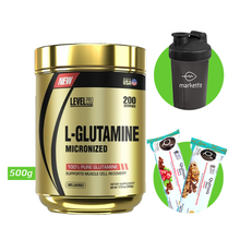 Cargar imagen en el visor de la galería, L-GLUTAMINE MICRONIZED 500GR LEVEL PRO
