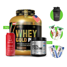 Cargar imagen en el visor de la galería, Proteina Whey Gold Pro 3kg + Creatina 100% UN 250gr + REGALOS
