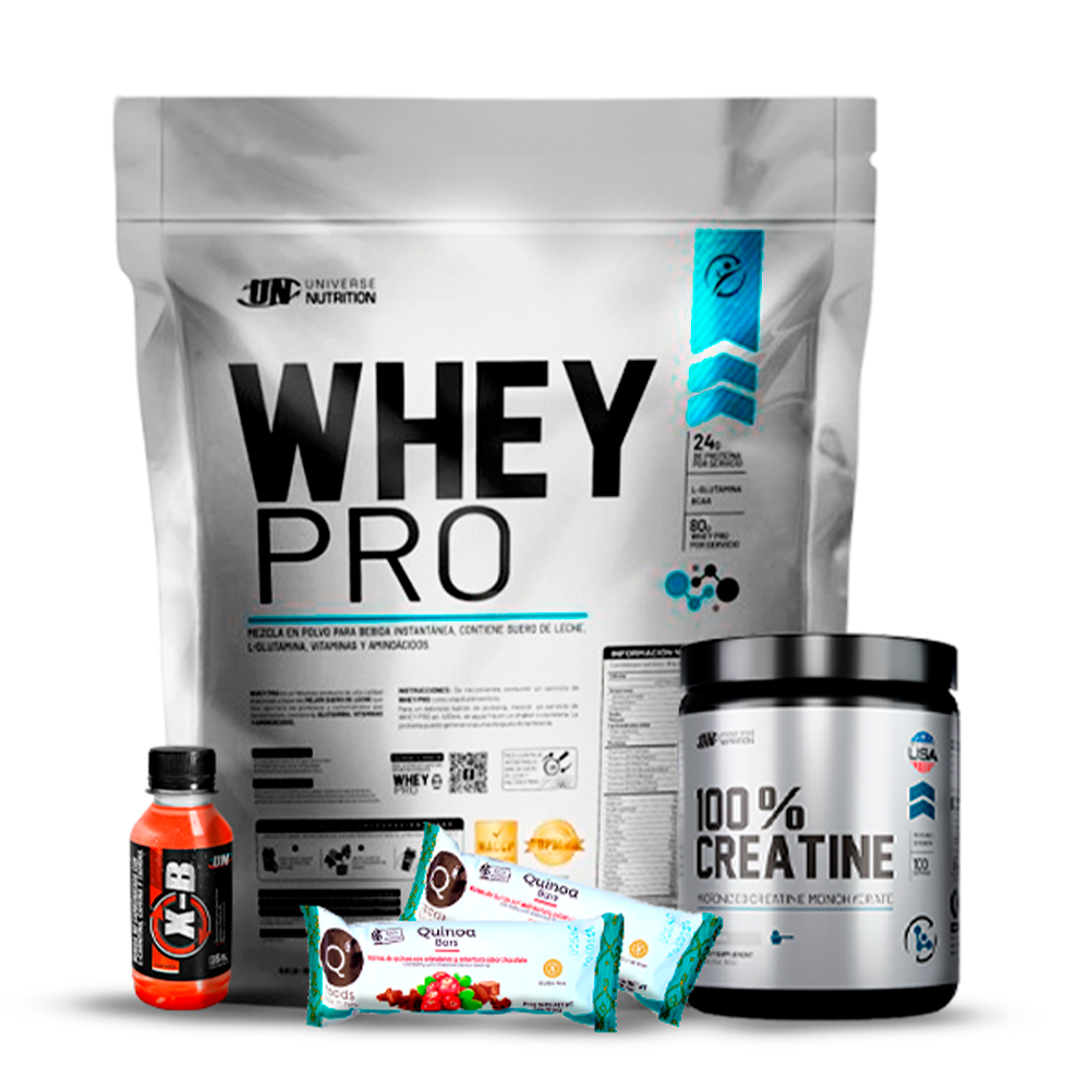 Promo Proteina Whey Pro 5kg UN + Creatina 100% UN 250gr + REGALOS