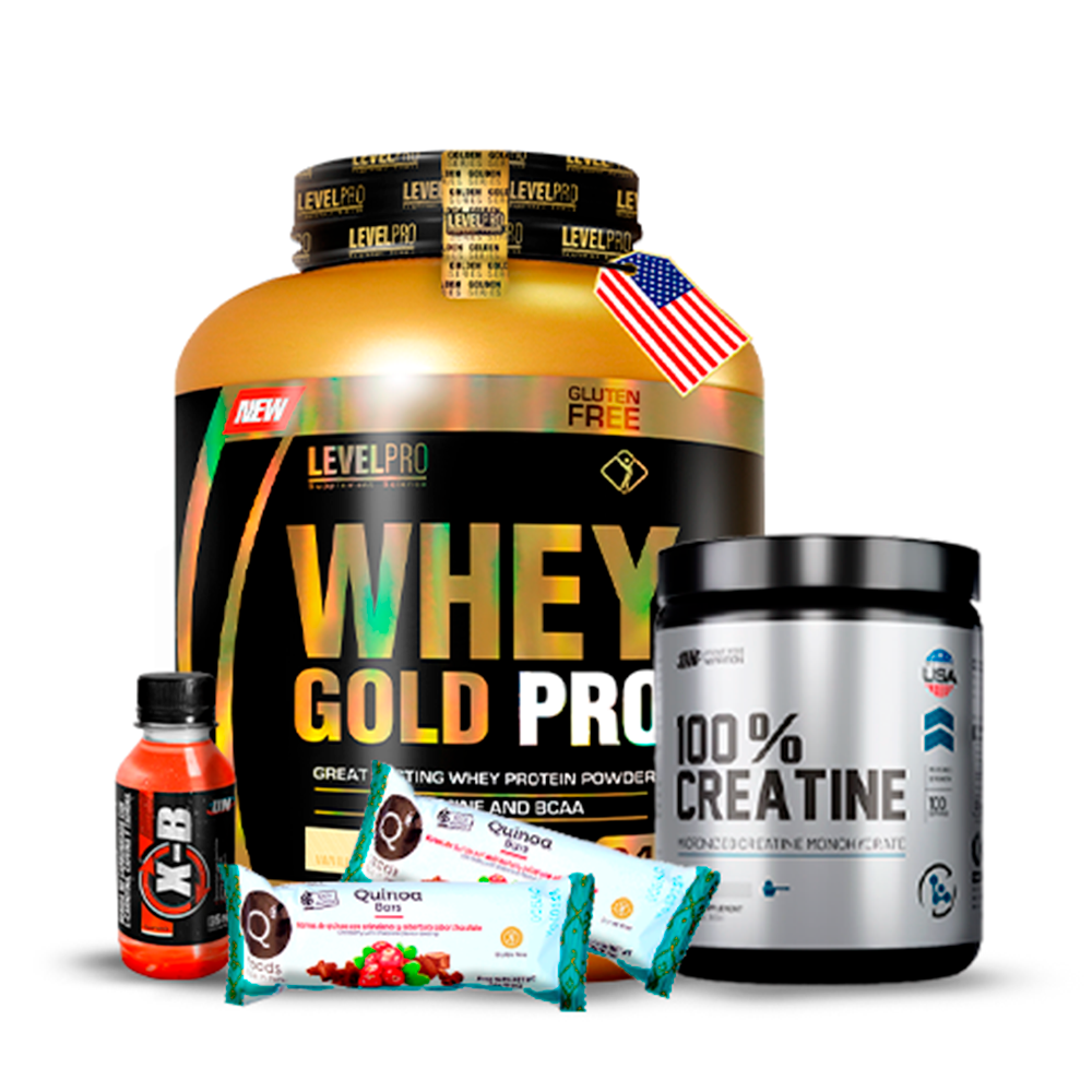 Promo Proteina Whey Gold Pro 3kg + Creatina 100% UN 250gr + REGALOS