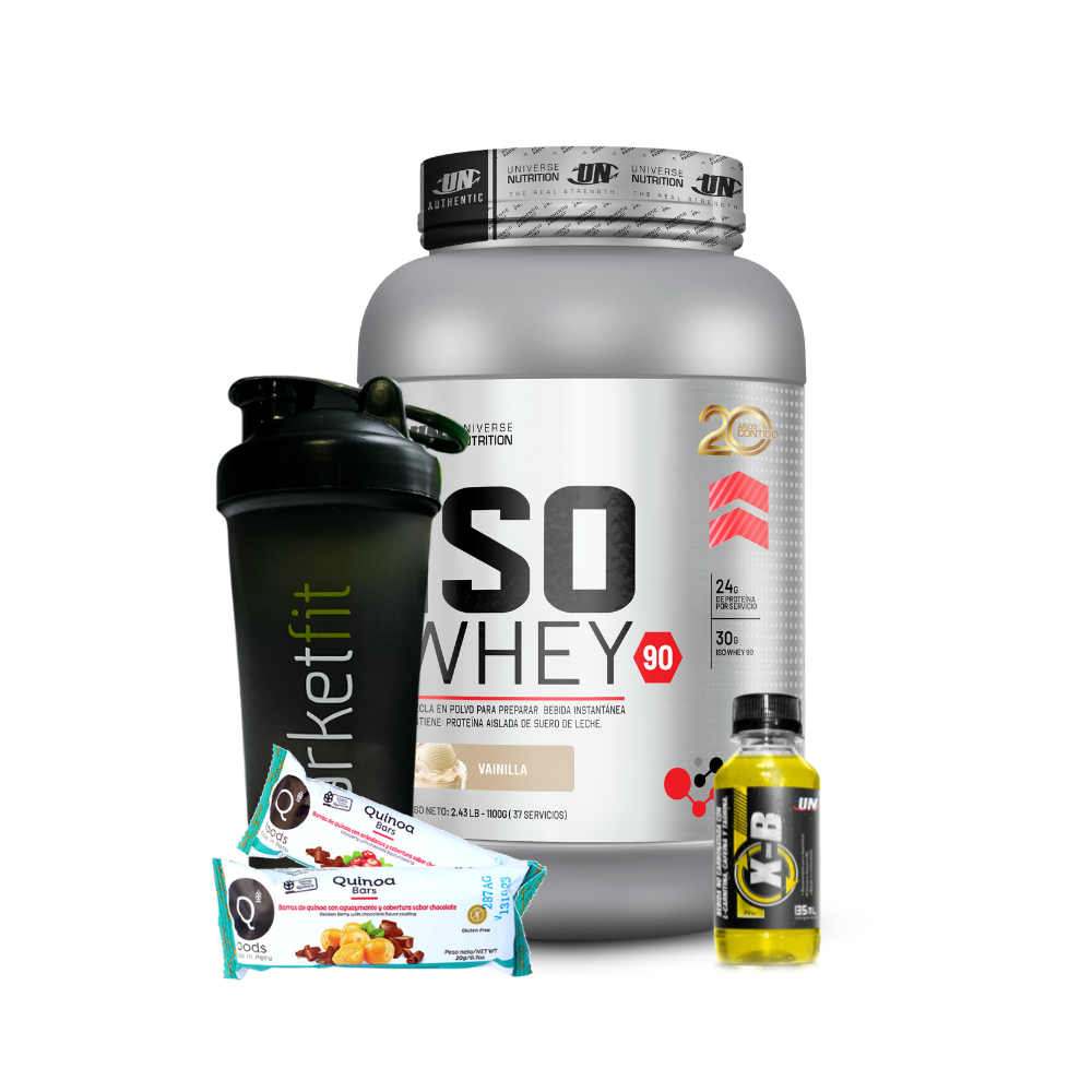 PROTEINA ISO WHEY UNIVERSE NUTRITION 1.1KG UN + SHAKER + STRAPS Y REGALOS