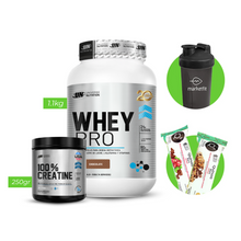Cargar imagen en el visor de la galería, Proteina Whey Pro UN 1.1kg + Creatina 100% UN 250gr + REGALOS
