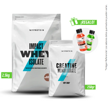 Cargar imagen en el visor de la galería, Pack MyProtein Impact Whey Isolate 2.5kg + Creatina 250gr Con Regalo
