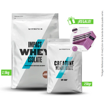 Cargar imagen en el visor de la galería, Pack MyProtein Impact Whey Isolate 2.5kg + Creatina 250gr Con Regalo
