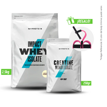 Cargar imagen en el visor de la galería, Pack MyProtein Impact Whey Isolate 2.5kg + Creatina 250gr Con Regalo

