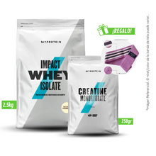 Cargar imagen en el visor de la galería, Pack MyProtein Impact Whey Isolate 2.5kg + Creatina 250gr Con Regalo
